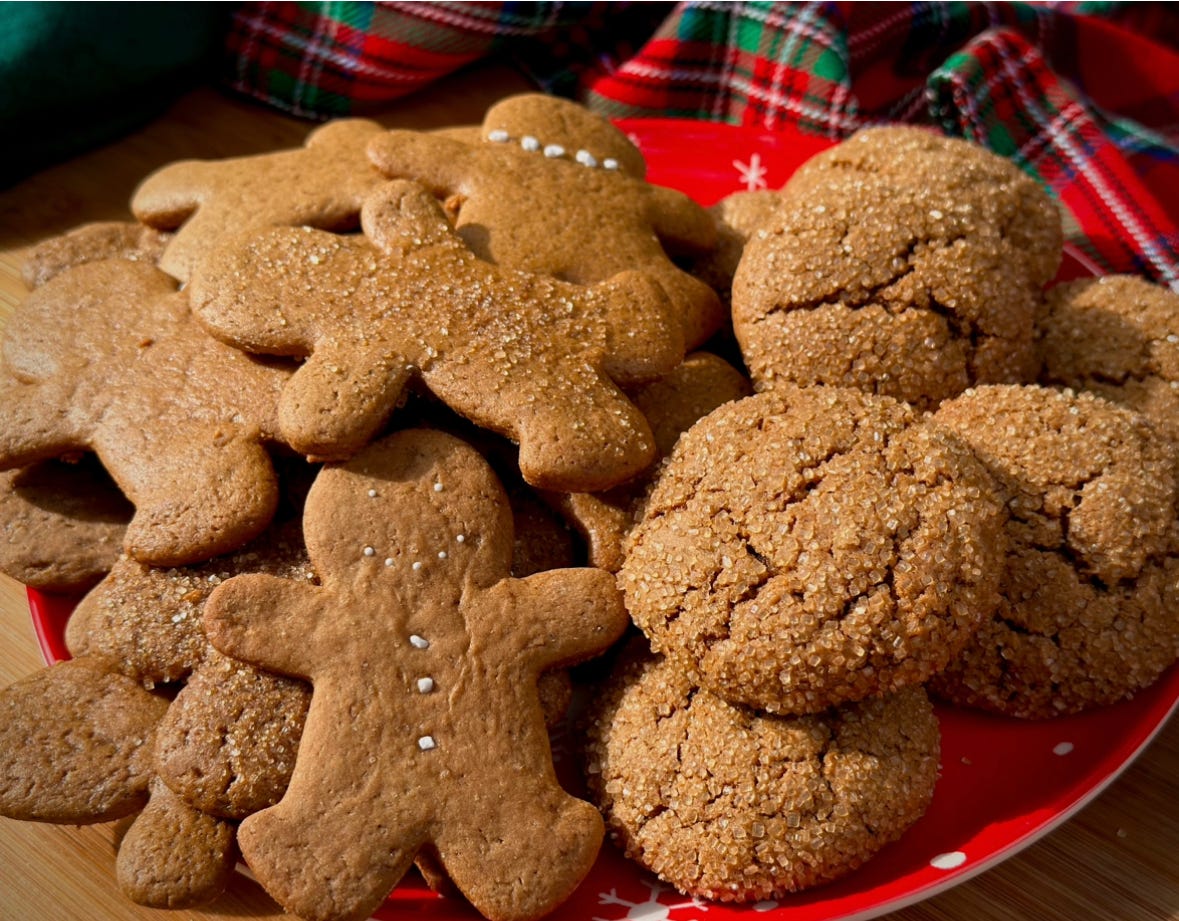 Two different gingerbread cookies