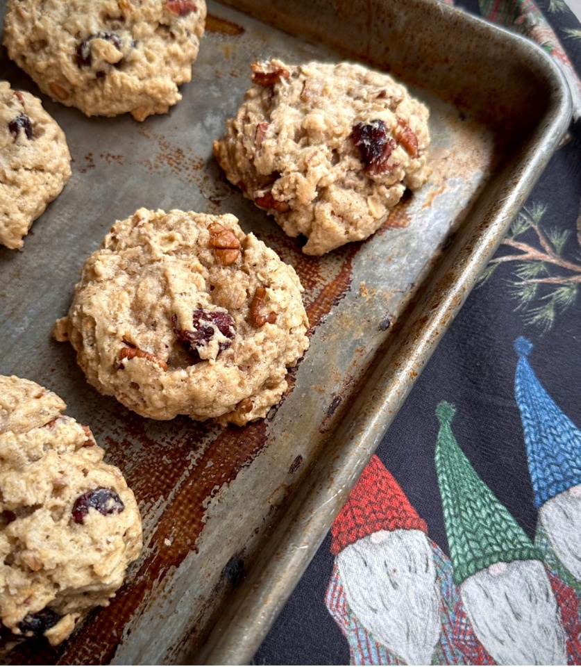 Cranberry Pecan Cookies with Ginger