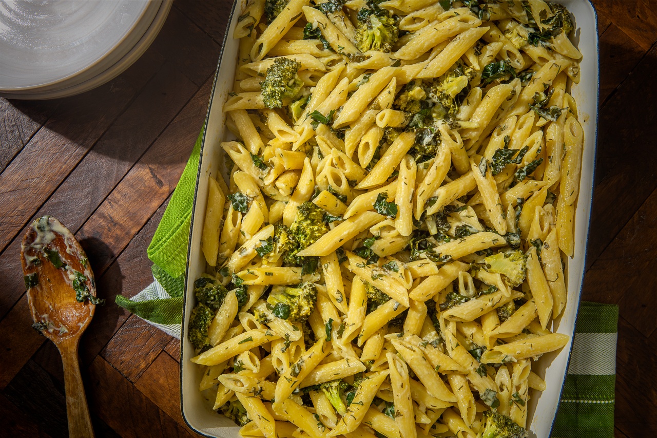 Baked Broccoli and Greens Pasta
