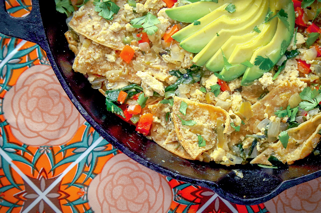 Mixed Veggie And Tofu Chilaquiles Bad Manners