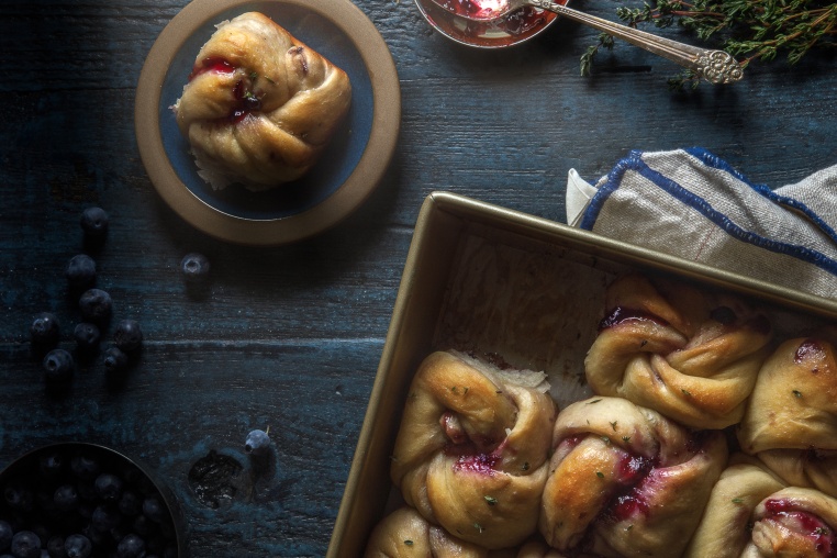 Blueberry Thyme Marble Rolls recipe from Bad Manners: Brave New Meal