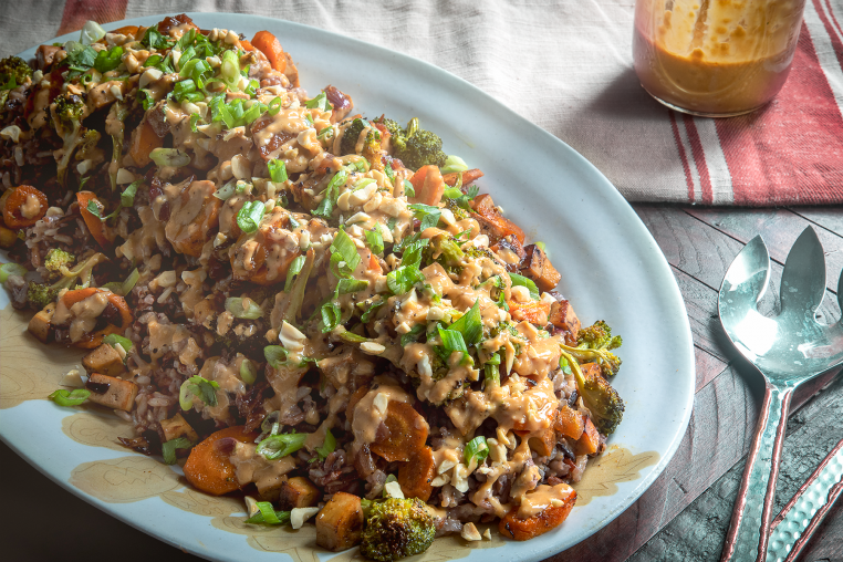 Wild Rice and Peanut Ginger Pilaf